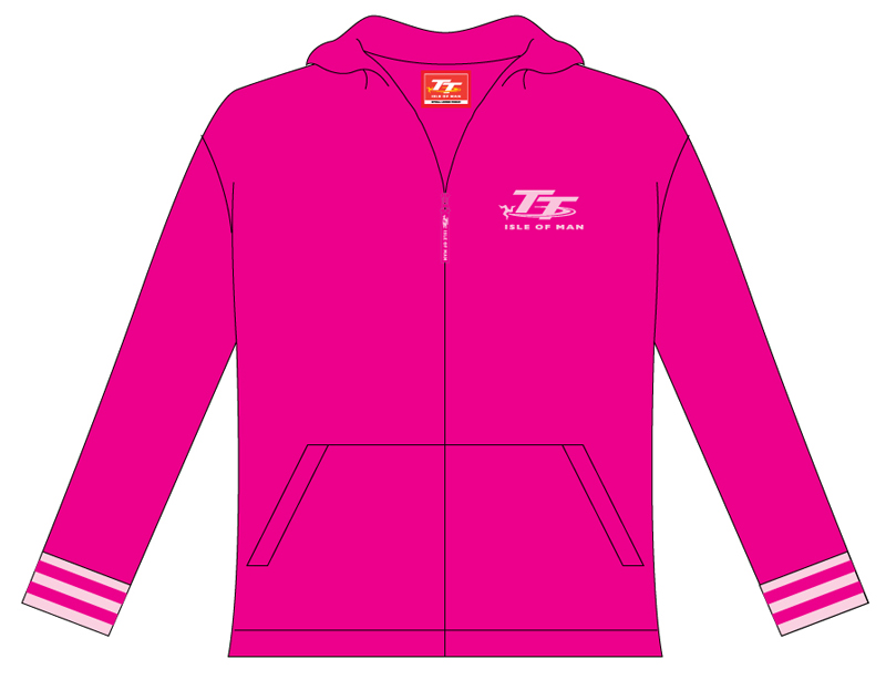 TT Ladies Hoodie Fuschia