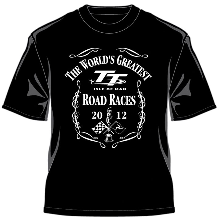 TT 2012 Worlds Greatest Road Races T Shirt Black - click to enlarge