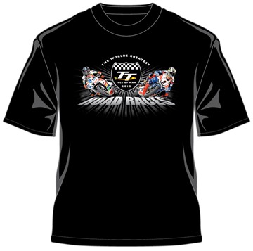 TT 2012 Worlds Greatest Bikes 5 and 1 T Shirt Black - click to enlarge