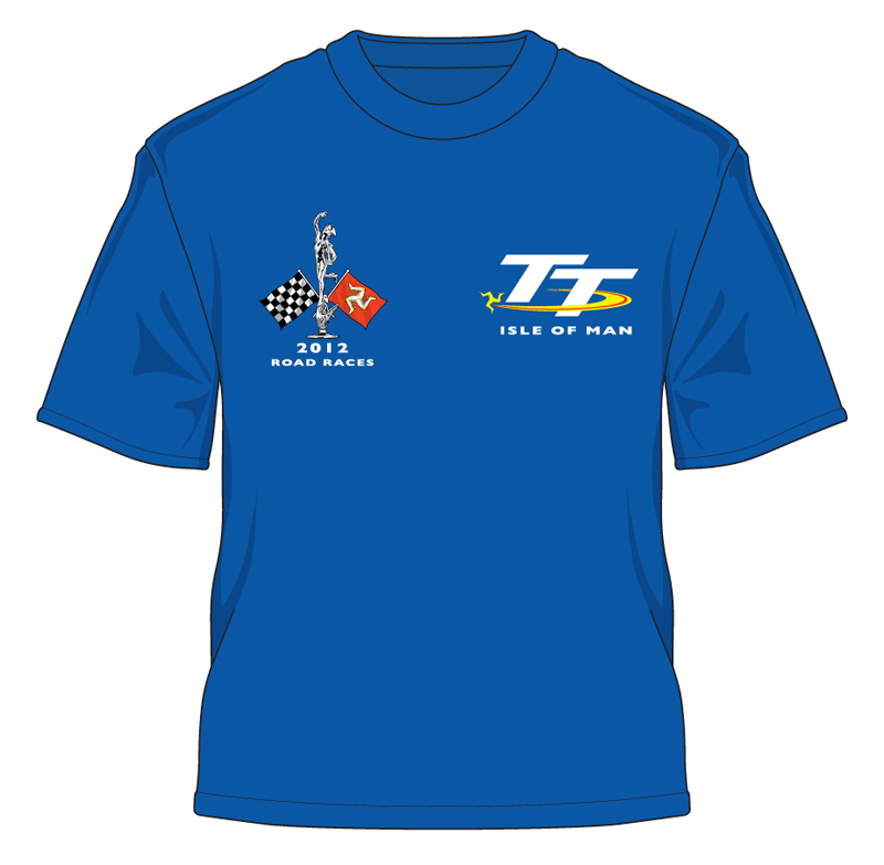 TT 2012 Childs Trophy Flags T-Shirt Royal