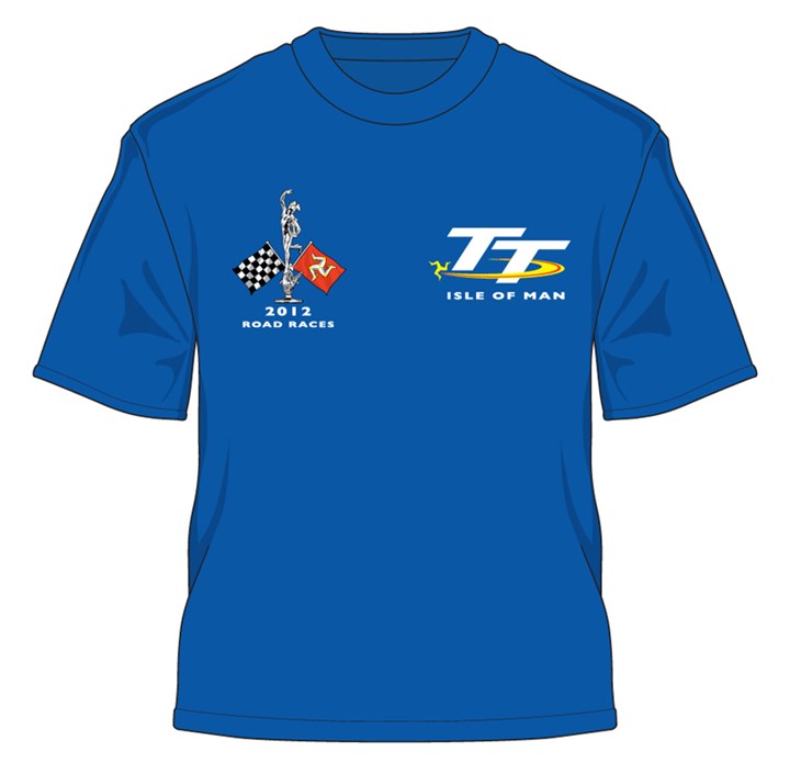TT 2012 Childs Trophy Flags T-Shirt Royal - click to enlarge