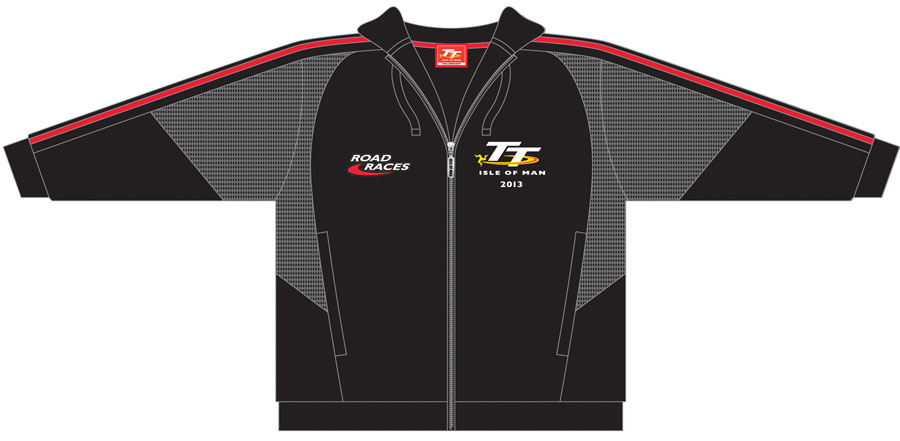 TT 2013 Road Races Hoodie Black/Red Trim