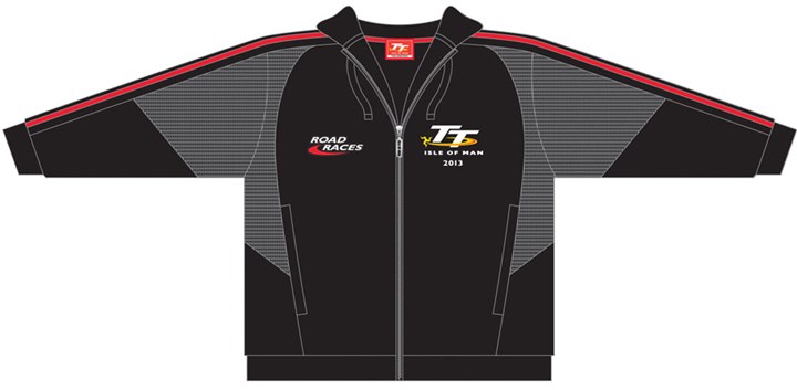 TT 2013 Road Races Hoodie Black/Red Trim - click to enlarge