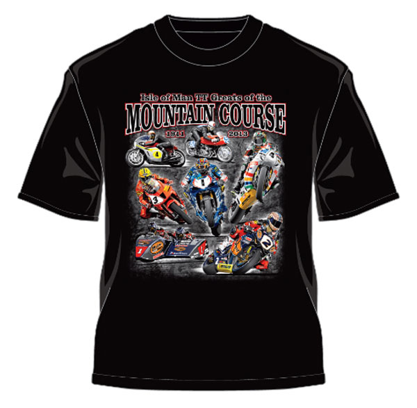 TT 2013 TT Greats Mountain Course T Shirt Black