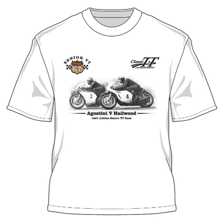 Classic TT T-Shirt Hailwood- Agostini White - click to enlarge