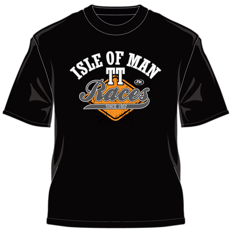 TT Races Vintage Diamond T Shirt Black