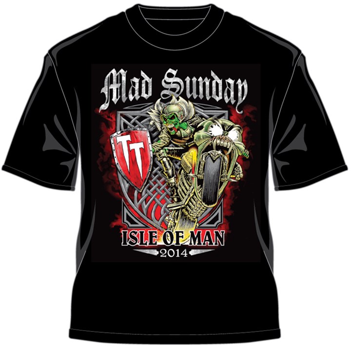 TT 2014 Mad Sunday Shield T-Shirt Black - click to enlarge