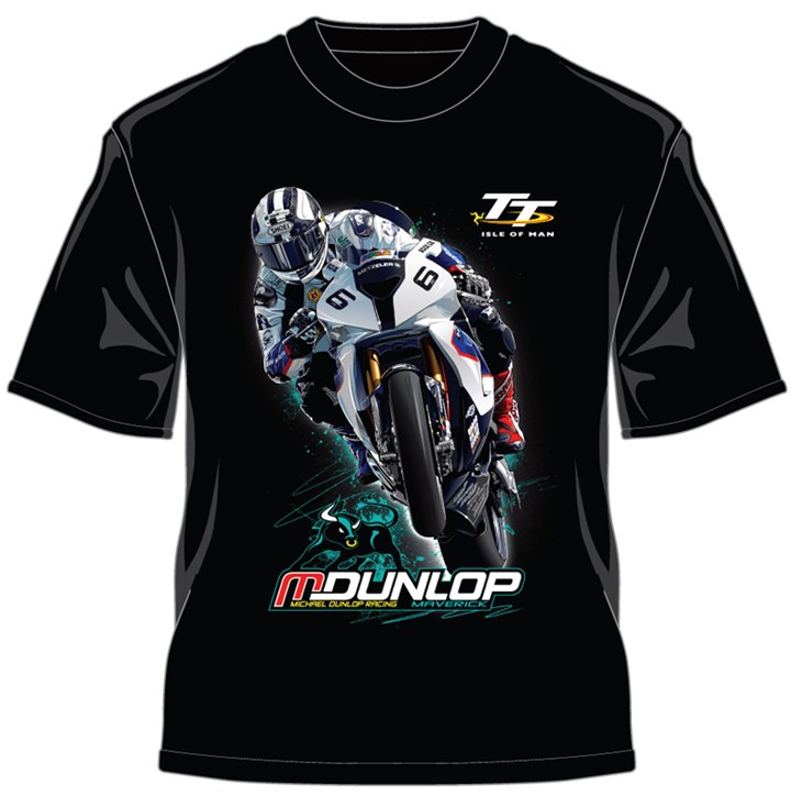 TT 2014 Michael Dunlop BMW Bike T Shirt Black - click to enlarge