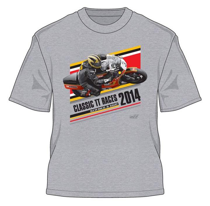 TT 2014 Classic Races T Shirt Heather - click to enlarge