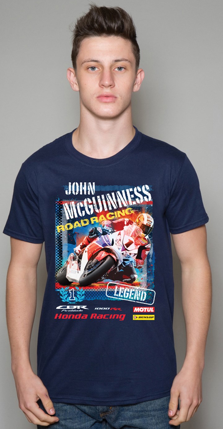 2014 Honda Racing John McGuinness T Shirt - click to enlarge