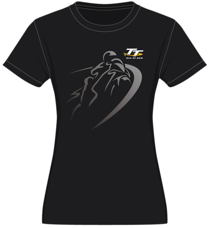 TT 2014 Ladies Shadow Bike T Shirt Black - click to enlarge