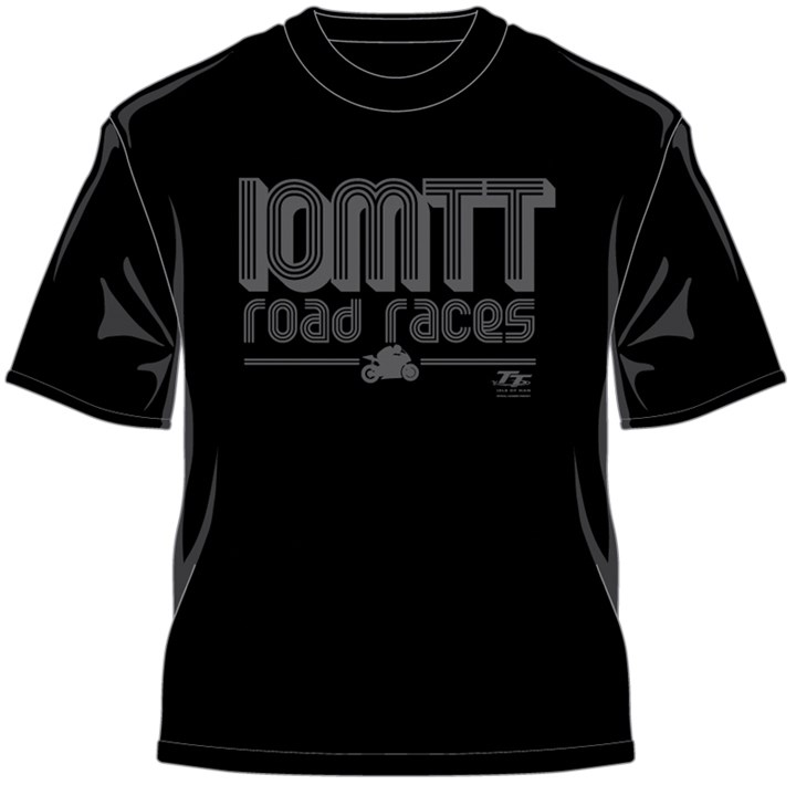 2015 IOM TT Road Races (Bike) T Shirt Black - click to enlarge