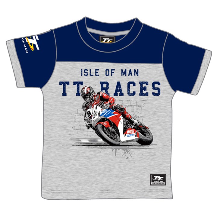 TT 2014 Childs Custom T Shirt Navy/Grey - click to enlarge