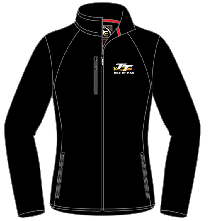 TT 2015 Ladies Soft Shell Jacket Black - click to enlarge