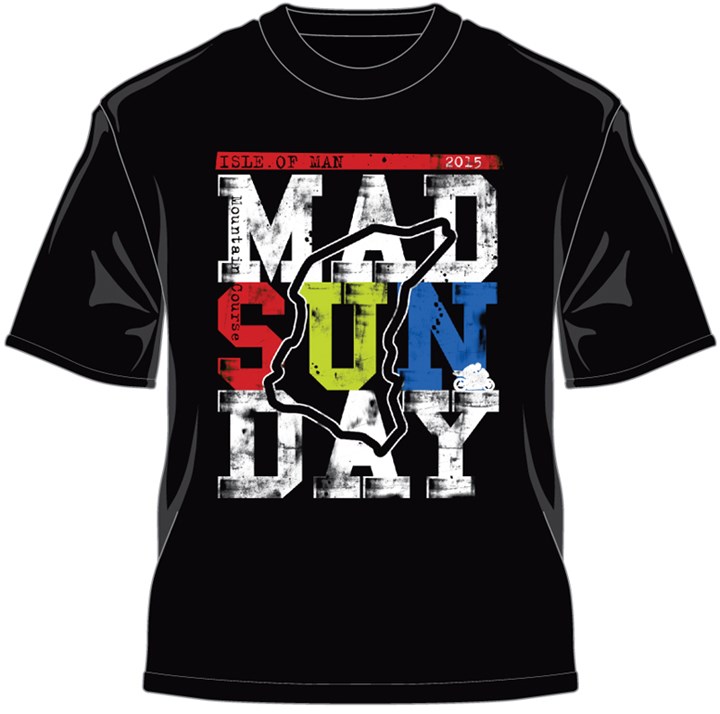 TT 2015 Mad Sunday Multi Coloured T-Shirt Black - click to enlarge