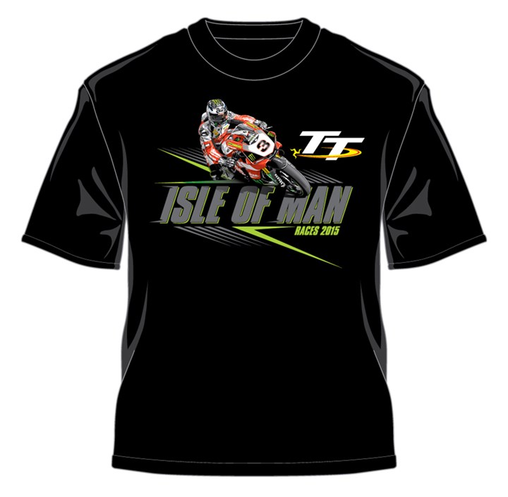 TT 2015 Bike  # 3 T Shirt Black - click to enlarge