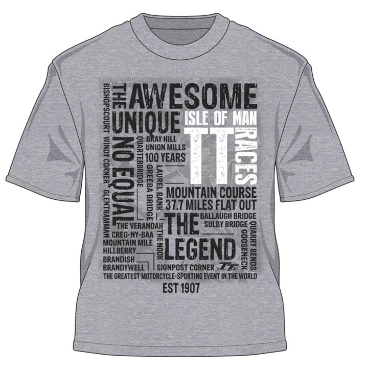 TT 2015 T-Shirt Awesome Unique Grey - click to enlarge