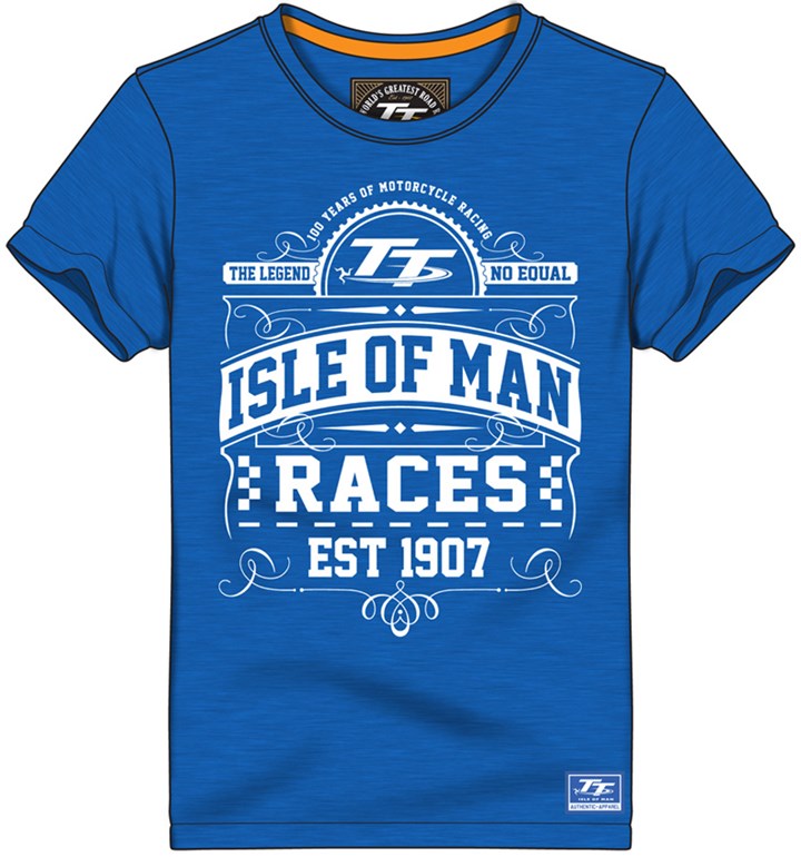 TT Vintage T-Shirt  IOM Races Blue - click to enlarge
