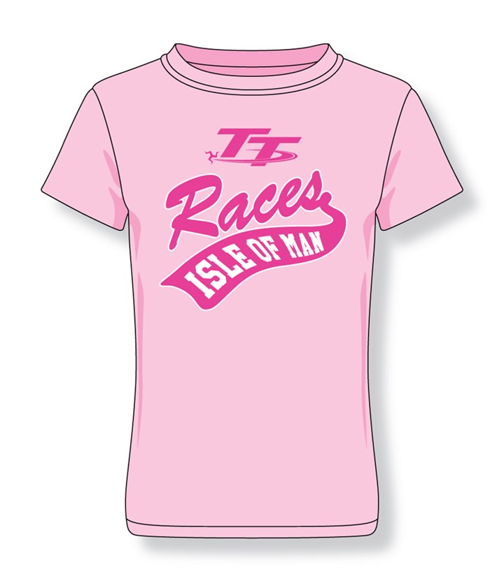 TT 2015 Girls Script Writing T Shirt Pink - click to enlarge