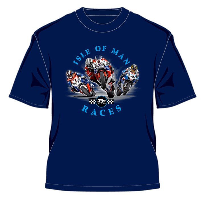 TT 2015 Childs 3 Bikes T Shirt Navy - click to enlarge