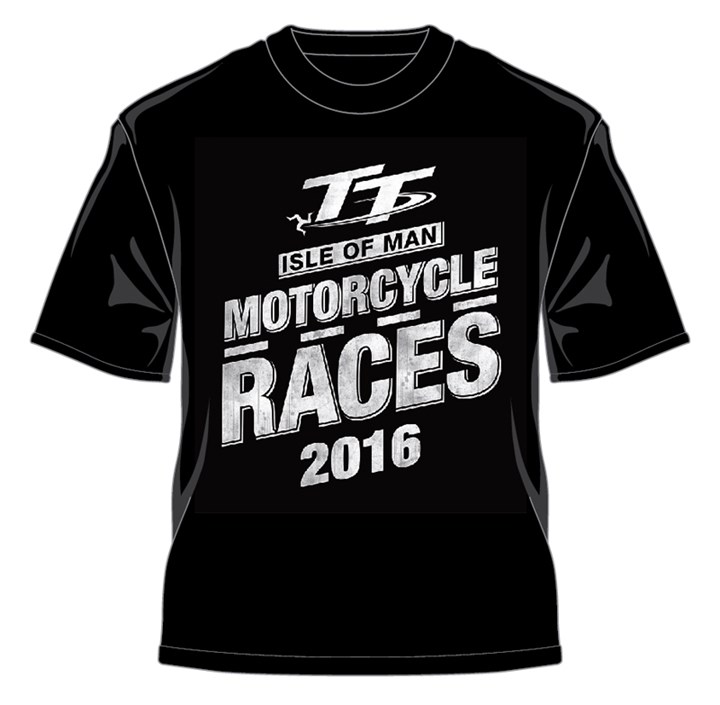 TT 2016 IOM Motorcycle Racing T-shirt White - click to enlarge