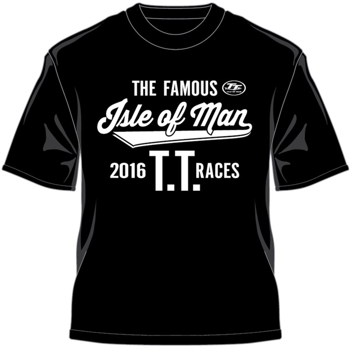 TT 2016 The Famous TT Races T-Shirt Black - click to enlarge