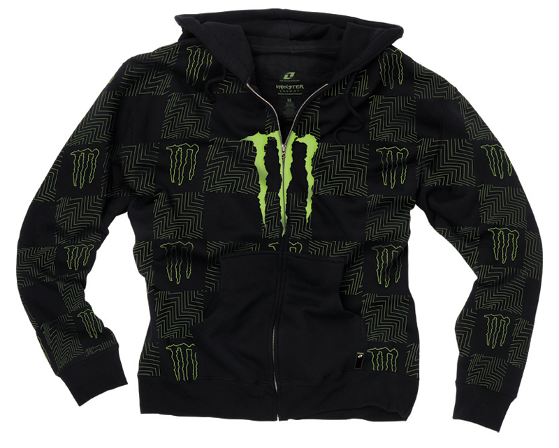 Monster Axis Zip Hoodie Black