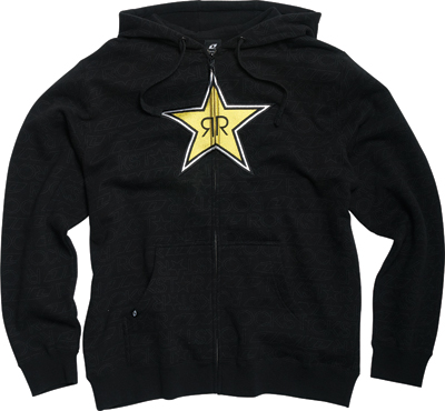 Rockstar Writing on the Wall Full Zip Hoodie Black