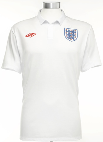 England Short Sleeve Home Football Shirt 2009/11