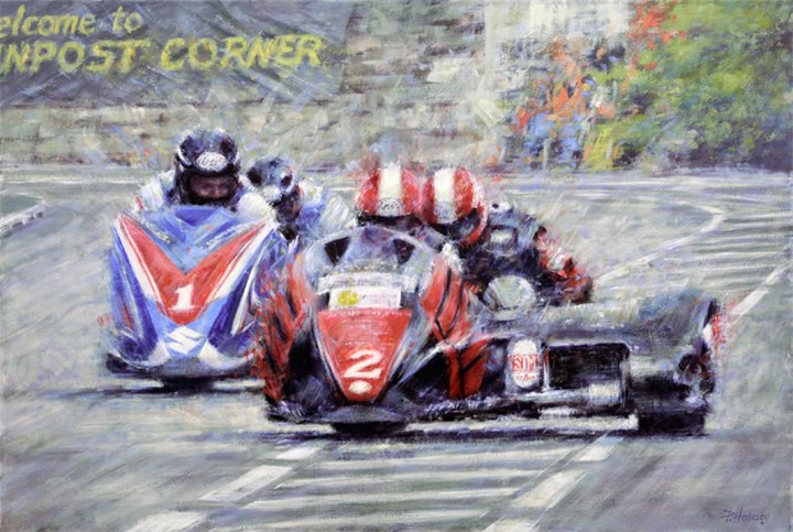 Side by Side - TT Sidecar greats Dave Molyneux and Nick Crowe Signed Print