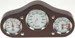 Weather Station Dashboard Clock- Rosewood