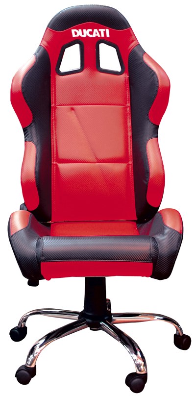 Team Chair Ducati Red with Black Trim