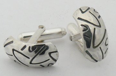 Silver Tyre Cufflinks Nos 012a