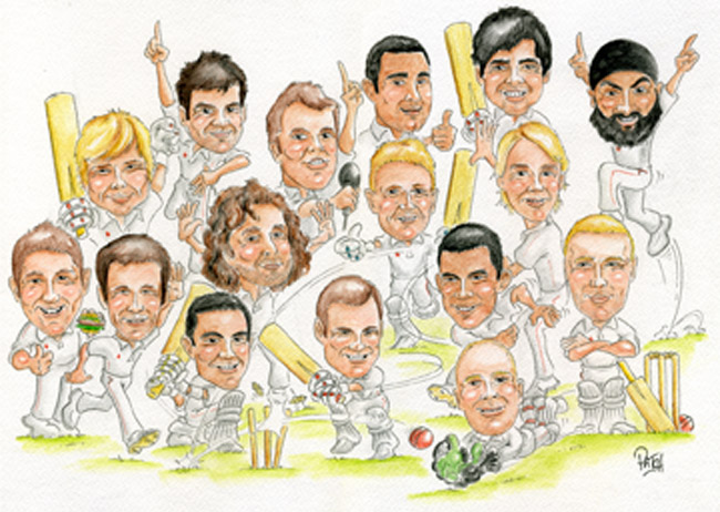 Ashes - England Cartoon Print