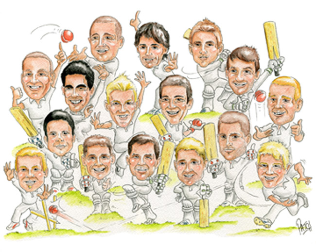 Ashes - Australia Cartoon Print