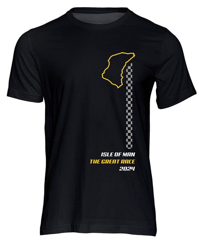 IoM Great Race 2024 T-Shirt, Black - click to enlarge