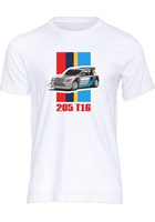 Group B Monster - Peugeot 205 T16 T-shirt, White