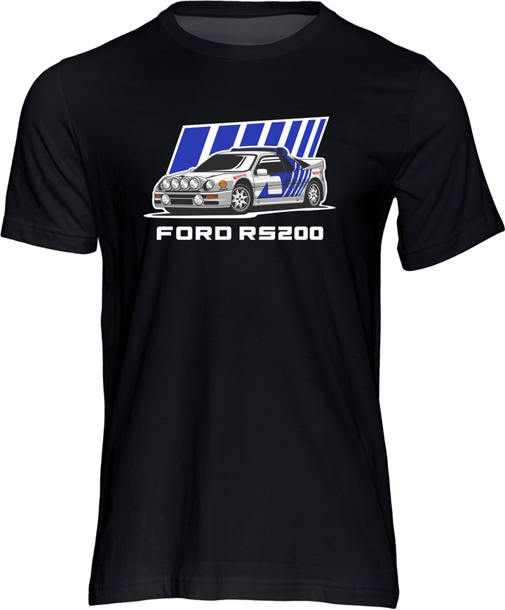 Group B Monster Ford RS200 T-shirt Black - click to enlarge
