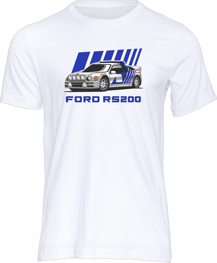 Group B Monster Ford RS200 T-shirt White - click to enlarge