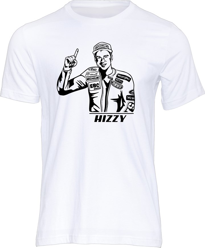 Steve Hislop Stencil T-shirt White - click to enlarge