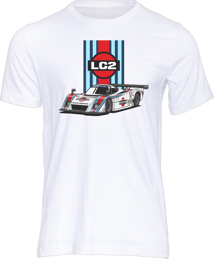 Lancia LC2 Group C Car T-shirt White - click to enlarge