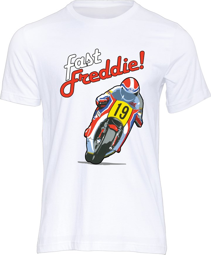 Fast Freddie Spencer T-shirt White - click to enlarge