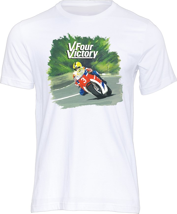 V Four Victory T-shirt White - click to enlarge
