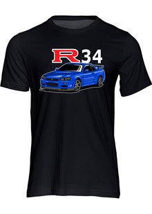 Dream Car Nissan Skyline R34 GTR T-shirt Black