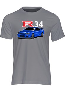 Dream Car Nissan Skyline R34 GTR T-shirt Charcoal