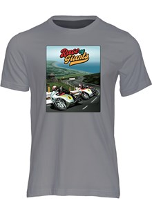 Hailwood vs Agostini Race of Giants T-shirt Charcoal