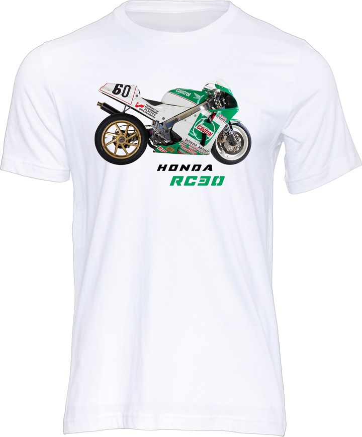 Honda RC30 T-shirt White - click to enlarge