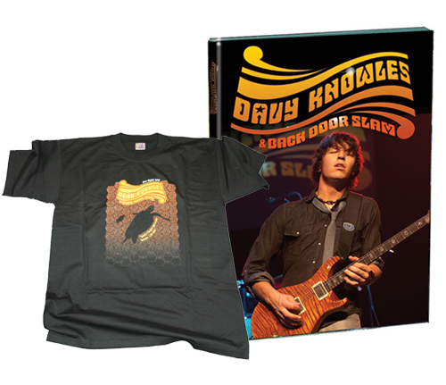 Davy Knowles and Back Door Slam Black T-Shirt X-Large and DVD