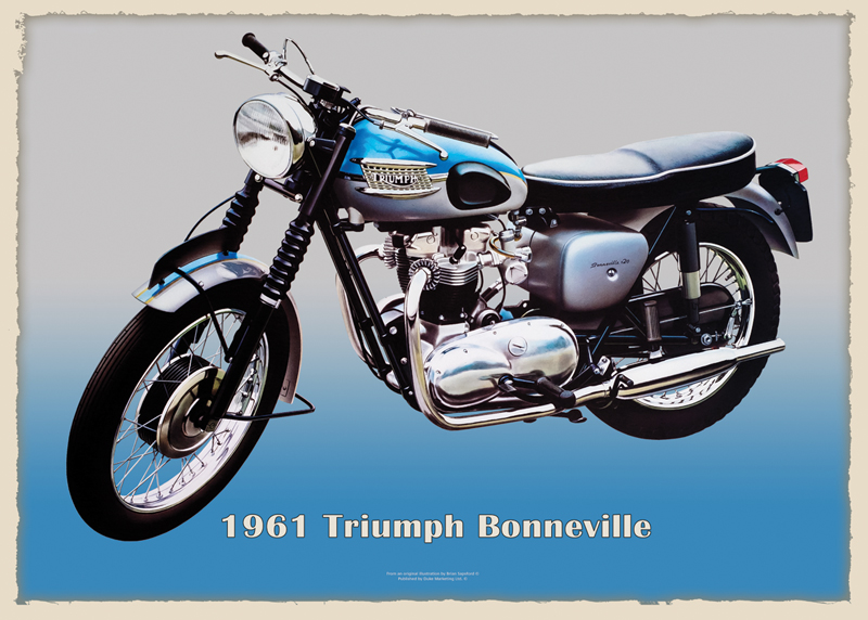 Triumph Bonneville 1961 Metal Sign