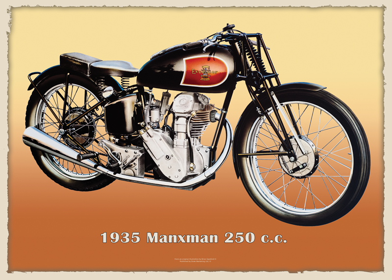Excelsior Manxman 250cc Metal Sign